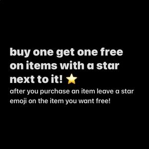 ⭐️⭐️⭐️buy one get one free on select items⭐️⭐️⭐️